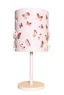 Abajur infantil borboletas duplo -base branca 20x41 - rosa