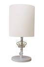 Abajur Infantil Coroa Base Branca Cúpula Branco 20x43