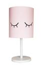 Abajur Infantil Olhinho Base Branca Cúpula 20x43 Rosa