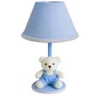 Abajur Infantil Urso Azul 30cm Bivolt para Quarto Bebê Decoração Aconchegante