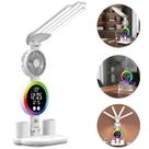 Abajur LED RGB Multifuncional Com Ventilador Relógio Digital Para Mesa Estudo Presente Abajur LED RGB Multifuncional Com Ventilador Relógio Digital Para Mesa Estudo Presente