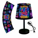 Abajur luminaria 15x20 gamer games zone