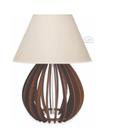 Abajur Luminária Bola Mdf Marrom