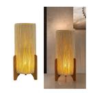 Abajur Luminária Chão 68 Cm Sisal Palha Rustica Retrô Luxo