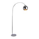 Abajur Luminaria Chão Metal Prateado Design Moderno