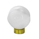 Abajur Luminaria Cúpula Vidro Branco Base Dourado