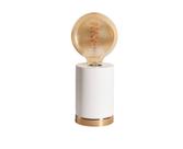 Abajur luminária de mesa 1E27 10X15,5cm Branco com dourado bivolt 16905/1BTDR-V - Usina Design