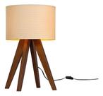 Abajur Luminária De Mesa Bivolt Madri Com Pés De Madeira Maciça