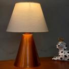 Abajur luminária de Mesa Clássico Cor Cobre Alumínio Com Cúpula Para Casa e Sala, Quarto ou Escritório, Cabeceira Cama