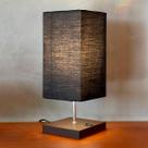 Abajur Luminaria De Mesa Clássico Quadrado alumínio Com interruptor e Cupula Iluminação Casa e Sala, Escritório Quarto e Cama