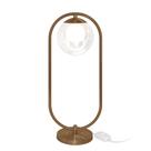 Abajur Luminaria de Mesa de Luxo Moderna Aro Harmony Cobre