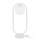 Abajur Luminaria de Mesa de Luxo Moderna Aro Orby Branco