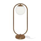Abajur Luminaria de Mesa de Luxo Moderna Aro Orby Cobre