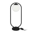 Abajur Luminaria de Mesa de Luxo Moderna Aro Orby Preto