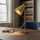 Abajur Luminaria de Mesa Direcionavel de Aluminio Decoração e Leitura Casa Sala Quarto Escritorio Cor Dourado Abajur Luminaria de Mesa Direcionavel de Aluminio Decoração e Leitura Casa Sala Quarto Escritorio Cor Dourado