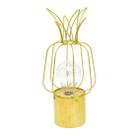 Abajur luminaria de mesa led aramada abacaxi dourado
