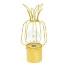 Abajur Luminaria De Mesa Led Aramada Abacaxi Dourado