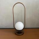 Abajur luminária de mesa Oval Com Interruptor e Vidro Globo 12cm Iluminação Casa, Sala, Quarto e cabeceira de cama, Corredor Sala