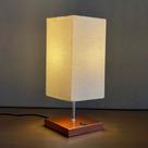 Abajur Luminaria de Mesa Quadrado Cobre Com Interruptor e Bivolt Cúpula Algodão Bege Abajur Luminaria de Mesa Quadrado Cobre Com Interruptor e Bivolt Cúpula Algodão Bege