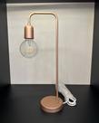 Abajur luminária de mesa Thomas para lâmpada de filamento Rose Gold Fosco 1E27 - Metal Domado
