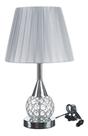 Abajur Luminaria Decorativo Quarto Sala mesa de cabeceira Cristal Com Led 42cm Tippi -