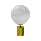 Abajur Luminária Maior Metal Dourado Cúpula Vidro