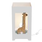 Abajur Luminária MDF Quarto Bebê Kit Higiene Safari Savana