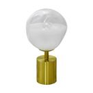 Abajur Luminária Menor Metal Dourado Cúpula Vidro