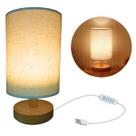 Abajur Luminaria Mesa 3 Tons LED Candeeiro USB Minimalista Iluminaçao Regulavel Cabeceira Decoraçao Quarto Sala Escritorio