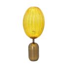 Abajur Luminaria Metal Dourado Cúpula Vidro Âmbar