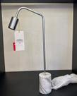 Abajur luminária mini redondo cromado com base imitando mármore 1GU10 Cod. 50106GU- Metal Domado