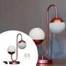 Abajur luminaria Para Mesa ou Cabiceira de Cama Jabuticaba Jennifer 2 Globos de Vidro + Lampada Abajur luminaria Para Mesa ou Cabiceira de Cama Jabuticaba Jennifer 2 Globos de Vidro + Lampada
