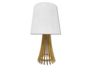 Abajur Luminária Quarto Casa Decoração Enfeite Cabeceira -M-Dourado-Tambor