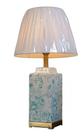 Abajur Luminária Quarto Porcelana Branco Verde Metal 65x34