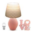 Abajur Luminária Quarto Sala E Palavra Love Decoração Criado