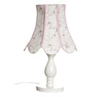 Abajur Madeira Torneado Cúpula Imperial Rosa Quarto Bebê Infantil Menina