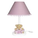 Abajur Madeira Ursa Princesa Rosê Quarto Bebê Infantil Menina Abajur Madeira Ursa Princesa Rosê Quarto Bebê Infantil Menina