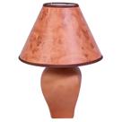 Abajur Mascote 34cm Base Cerâmica Marron E-27 Max 60w Cúpula Amadeirada