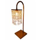 Abajur Mesa Cristal K 9 Cromado Alto Brilho Acabamento cobre