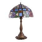 Abajur Metal Vidro Bronze Multicores 61cm Vitra