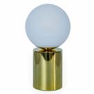 Abajur Oy Dourado E Branco (d)14cm (a)25.5cm 1xg9 25w - GL017G - Bella Iluminação Abajur Oy Dourado E Branco (d)14cm (a)25.5cm 1xg9 25w - GL017G - Bella Iluminação