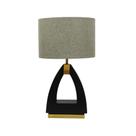 Abajur Preto Moderno Design Triangulo Metal Dourado