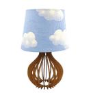 Abajur Quarto Infantil Decorativo Luminária Tecido Nuvem