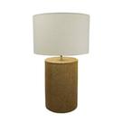 Abajur Redondo Decorativo Ceramica Marrom Cupula