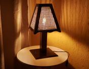 Abajur Rustico Cúpula Triangulo Sala Quarto Iluminação Abajur Rustico Cúpula Triangulo Sala Quarto Iluminação
