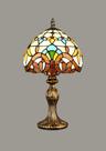 Abajur Tiffany Vitral Colorido Base Bronze Trabalhado Abajur Tiffany Vitral Colorido Base Bronze Trabalhado