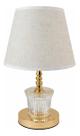 Abajur Tings Bivolt Cúpula Base De Metal Branco Com Dourado