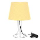 Abajur Torre Dome Amarelo/bolinha Com Aramado Branco