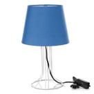 Abajur Torre Dome Azul Com Aramado Branco