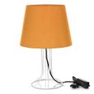 Abajur Torre Dome Laranja Com Aramado Branco